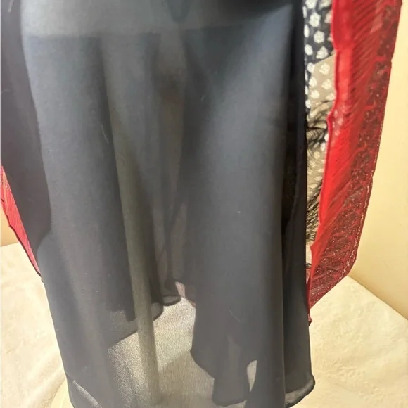 Anne Klein Cream Linen Blazer Pleated Skirt Set - Picture 5 of 9